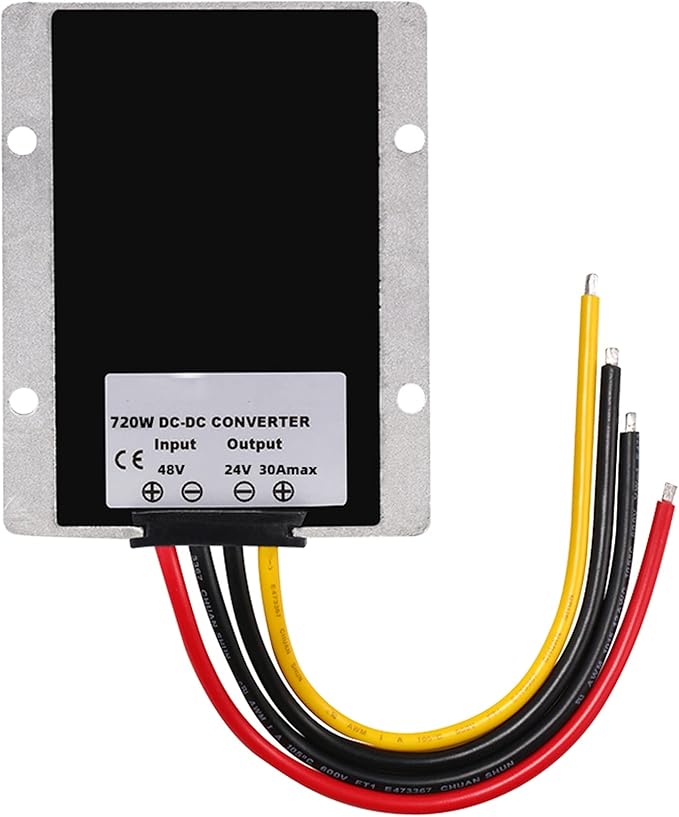 MGGi Voltage Reducer 36V 48V Step Down to 24V 30A 720W, Waterproof Big-Size DC