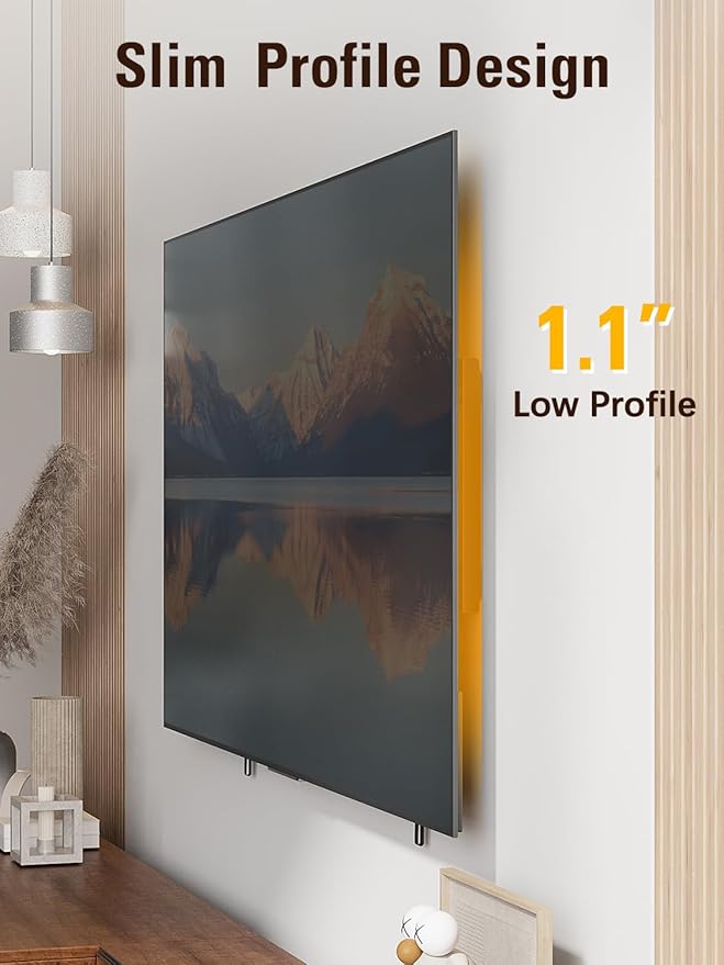 Mounting Dream Fixed TV Wall Mount, Low Profile Wall Mount Bracket