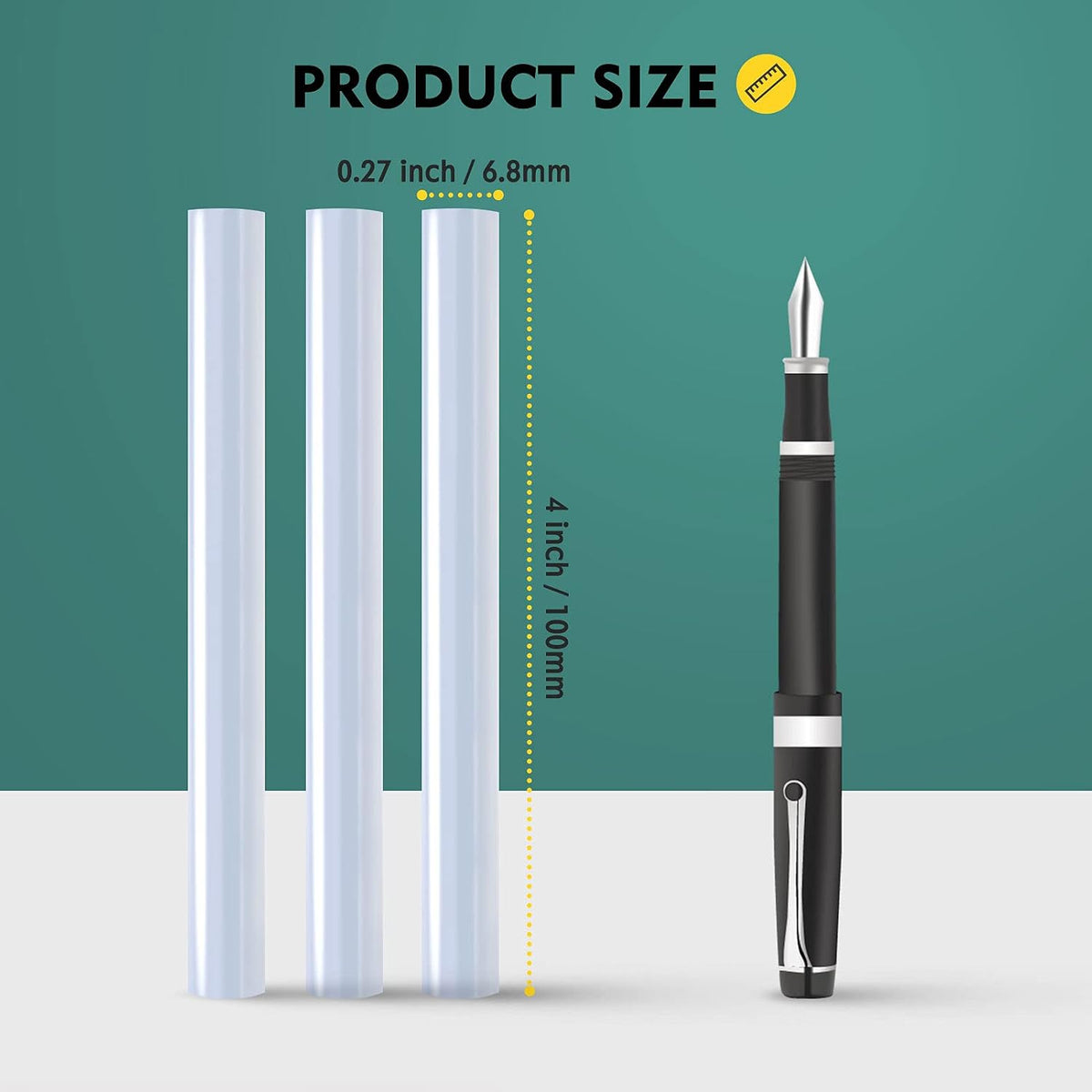 Magicfly Hot Glue Gun Sticks, Pack of 800, 6 lbs, 4" Long x 0.27" Diameter | Mini Hot Melt Glue Sticks, Compatible with Most Glue Guns, Multipurpose for DIY Craft Wood, Metal, Glass, Plastic, Foam