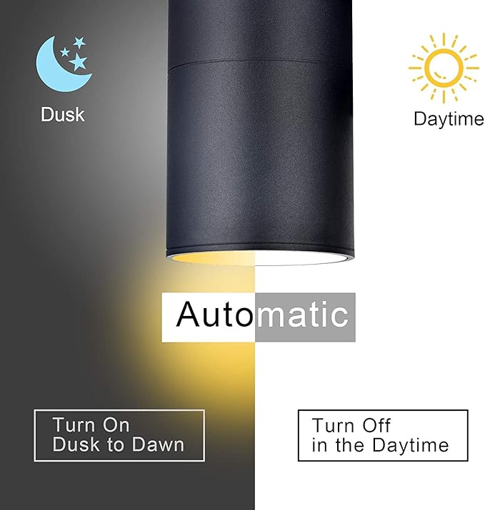 rosykite Dusk to Dawn Outdoor Wall Lighting, Double Up Down Aluminum Waterproof (4 Pack)