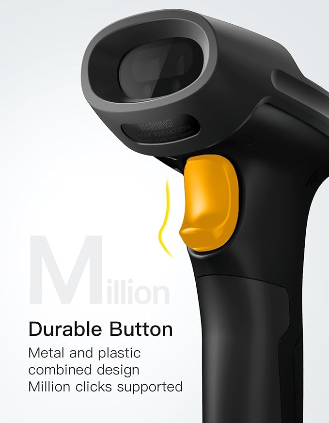 Inateck 2D Barcode Scanner, Wireless Bluetooth QR Code Scanner