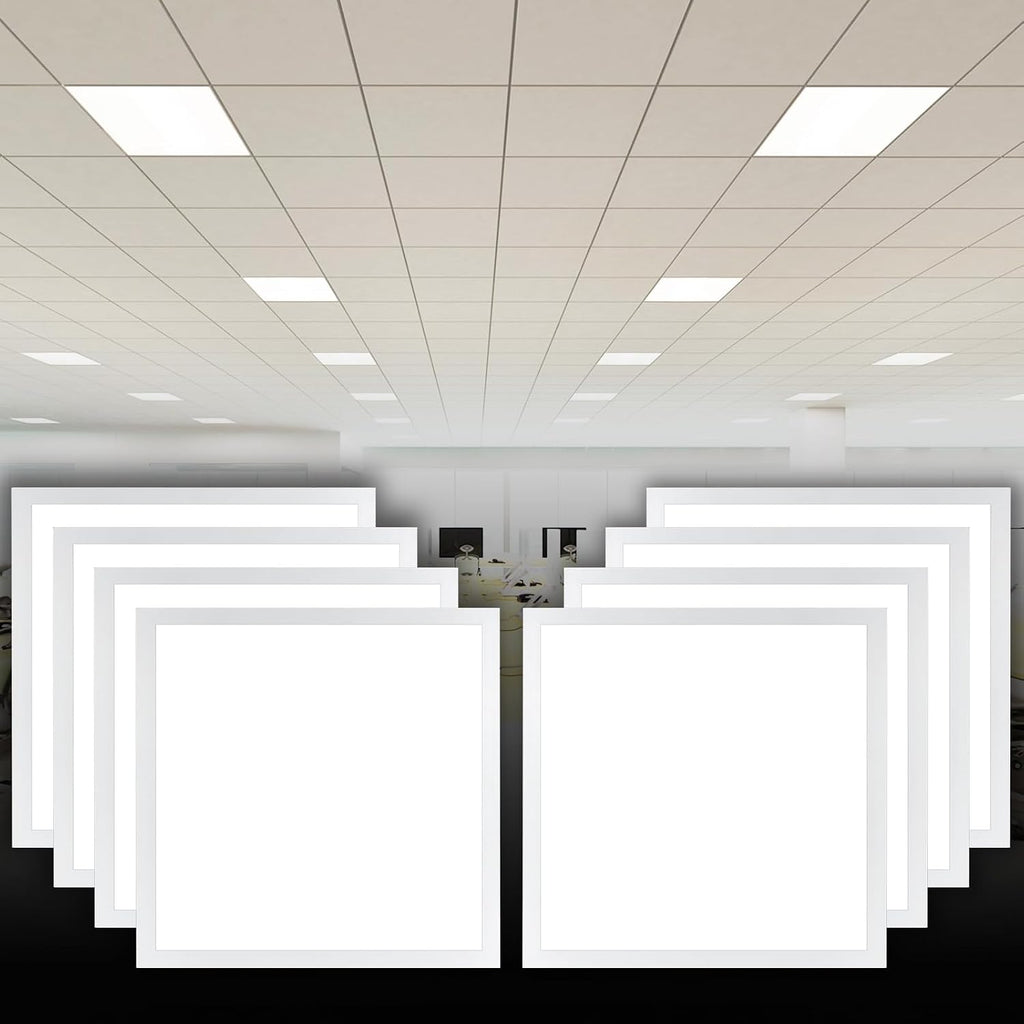 CycevSun 2x2 LED Flat Panel Light Drop Ceiling Fixture, 0-10V Dimmable (8 Pack)