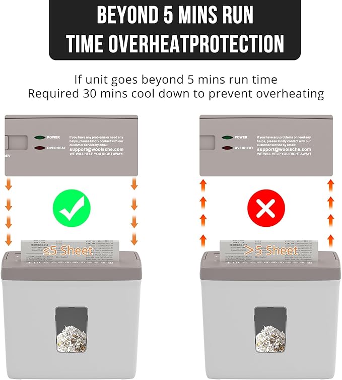 Suntiko 5-Sheet Cross Cut Paper Shredder