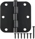 24 Pack Matte Black Door Hinges 3.5 x 3.5 Inch Interior 3 1/2 Inch Door Hinges