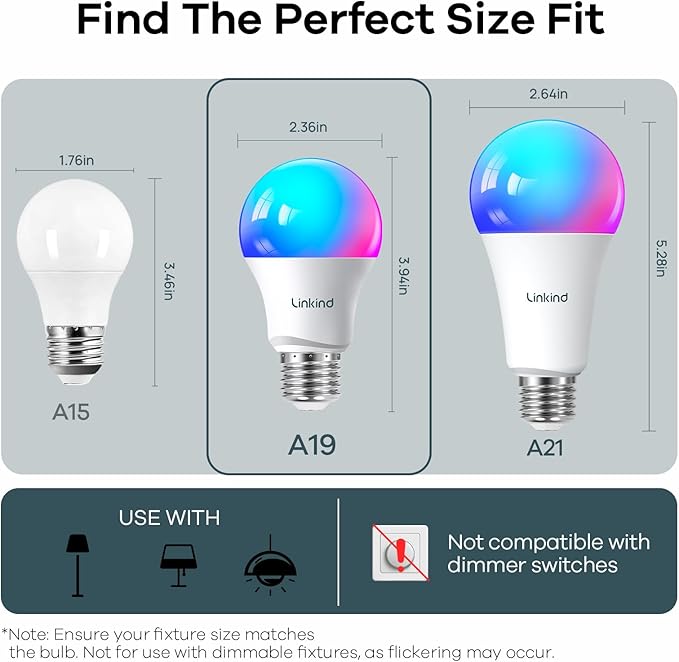Linkind Smart Light Bulbs, Smart Bulb That Work