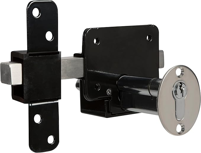 GateMate Long Throw Gate Lock, Euro Profile Keyed Both Sides Gate Lock