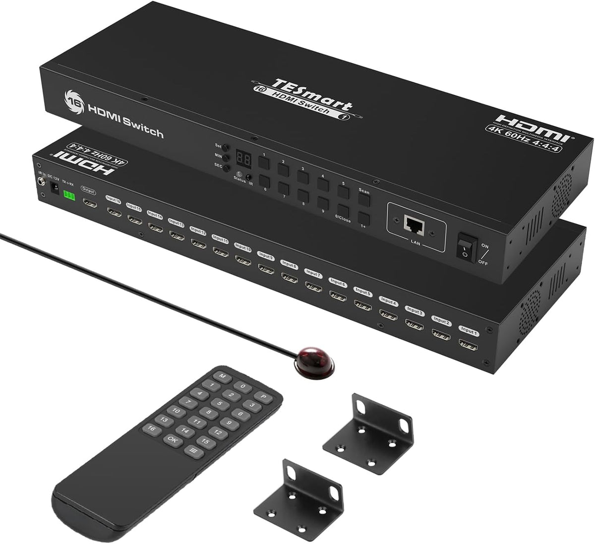 TESmart 16×1 HDMI Switch 16 in 1 Out 4K HDMI Switcher
