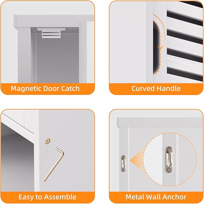 HITNET Bathroom Cabinet Over Toilet, Hanging Cupboard
