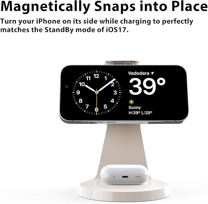3 in 1 Charging Station for Apple Devices, Mag-Safe Charger Stand Fast Charging