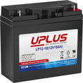 Uplus 12V 18Ah Rechargeable AGM Battery with Nut and Bolt (NB) Terminal