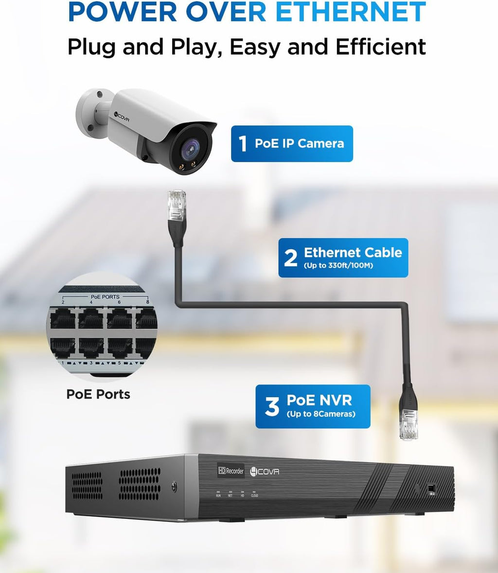 4covr 5mp poe ip security bullet camera outdoor shown in use