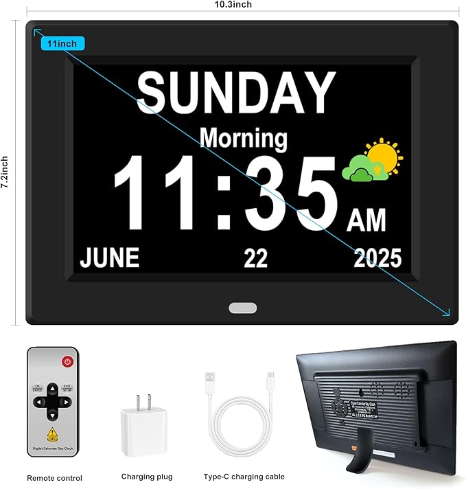 11'' Large Display Digital Alarm Clock