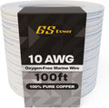 GS Power 100 Ft Duplex Marine Wire, 10 Gauge Wire, Oxygen-Free Tinned Copper 10