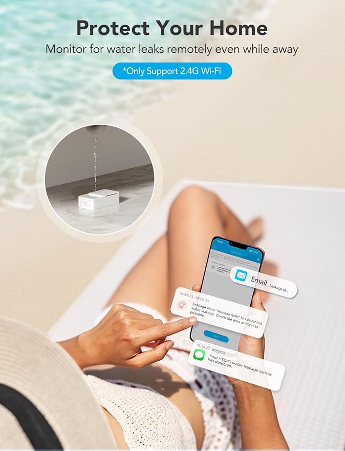 GoveeLife Premium Smart Water Leak Detector 2 (4 Pack)