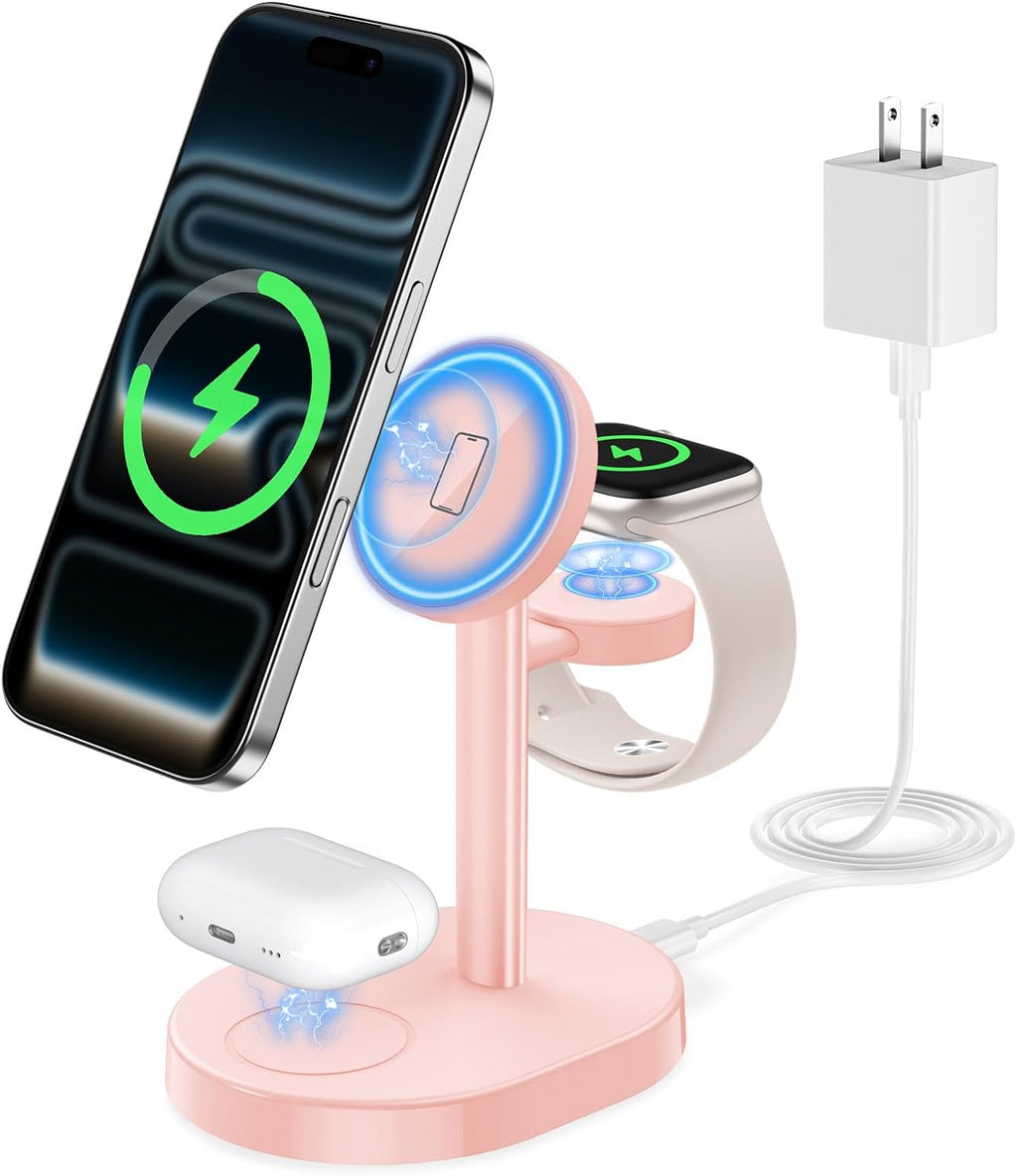 Hevanto 2025 3 in 1 Wireless Charging Station