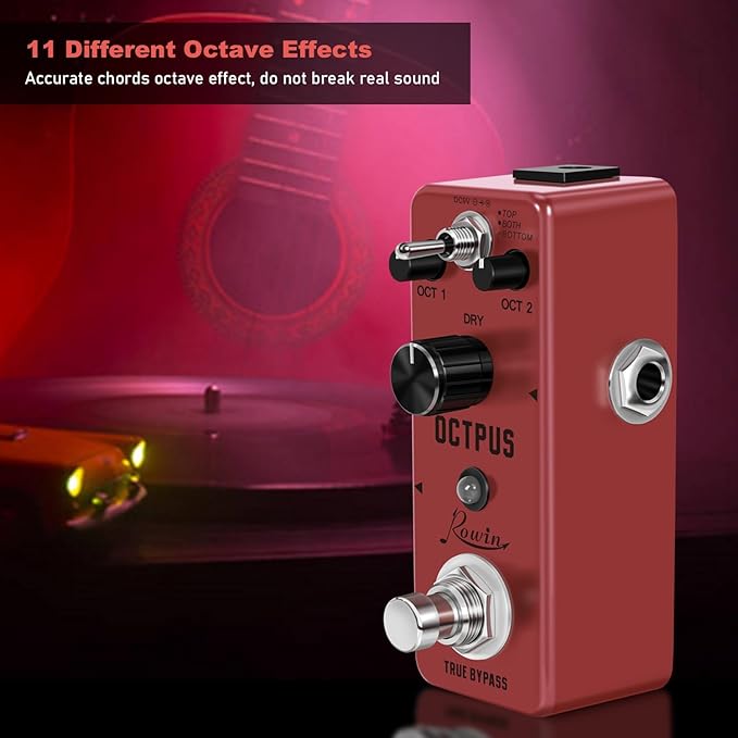 Rowin Polyphonic Octave Guitar Effects Pedal Pure Octopus Digital Mini Single