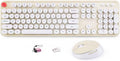 HotFox Wireless Keyboard and Mouse Combo, Full-Size Retro Typewriter Keyboard
