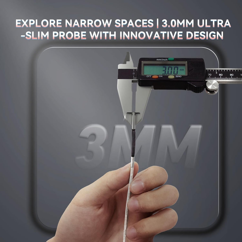 ralcam articulating borescope for mechanic automotive hvac wall shown in use