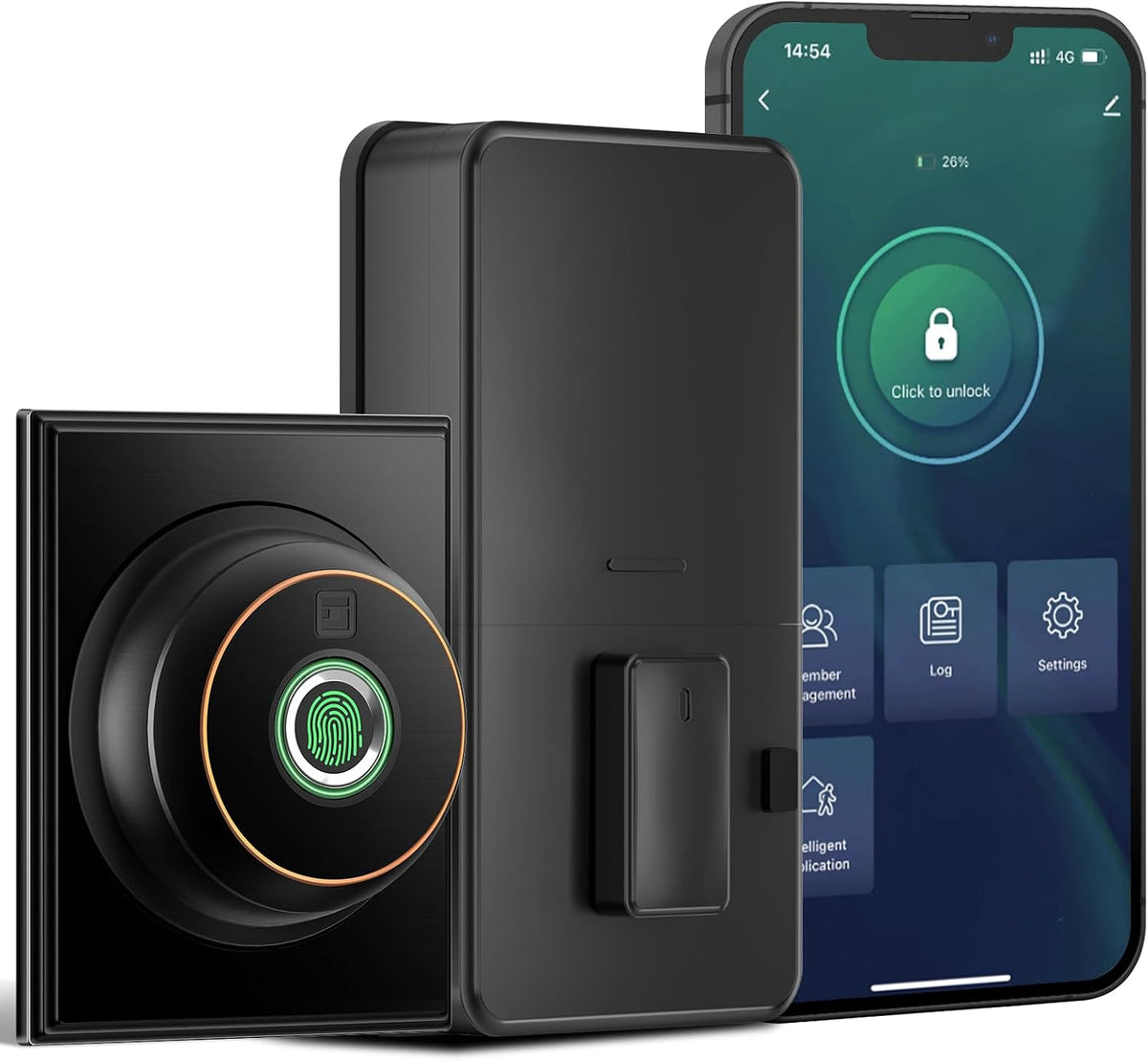 GeekTale Fingerprint Deadbolt with App, Smart Deadbolt Lock