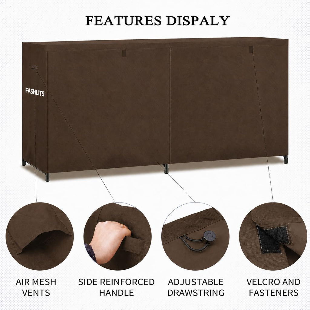 8ft firewood rack cover, waterproof heavy duty 600d, package contents