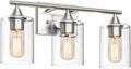 XPEHK 3-Light Bathroom Light Fixtures, Brushed Nickel Vanity Light, Modern