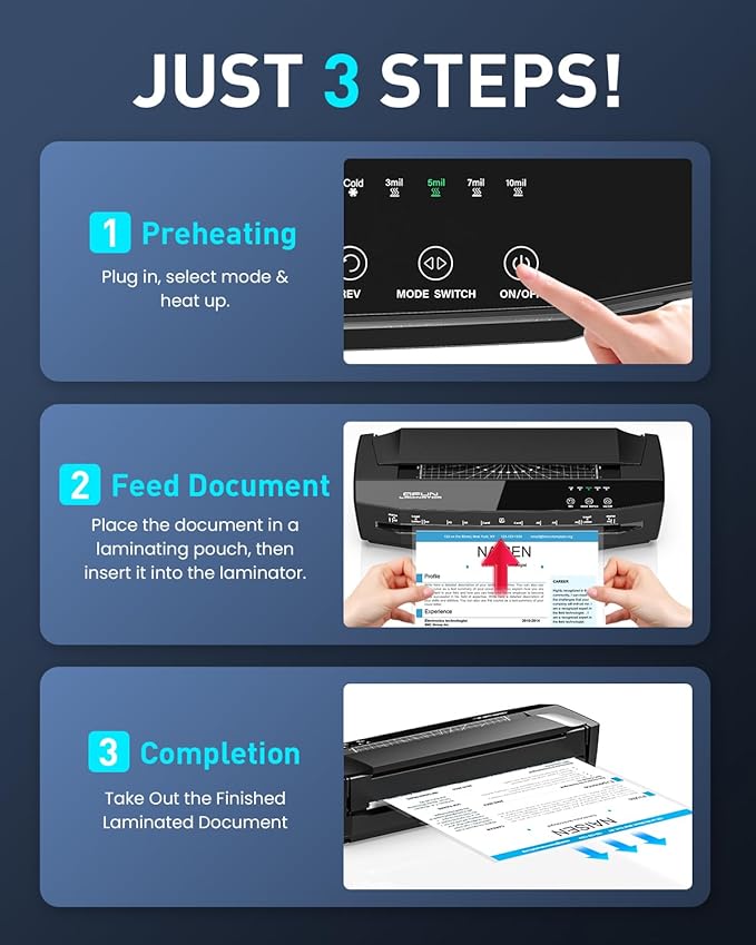 Qfun 3-10 Mil Thermal Laminator Machine 11x17 Heavy Duty Lamination Machine