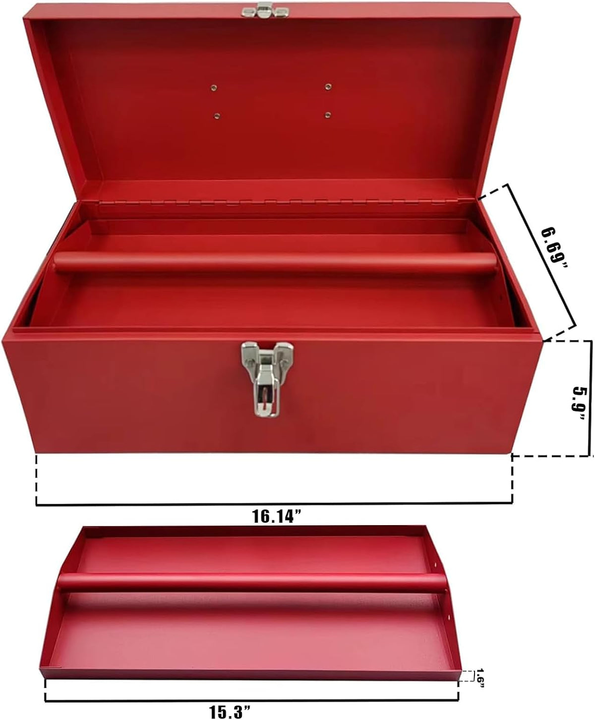 16" small tool box mini toolbox small metal, package contents