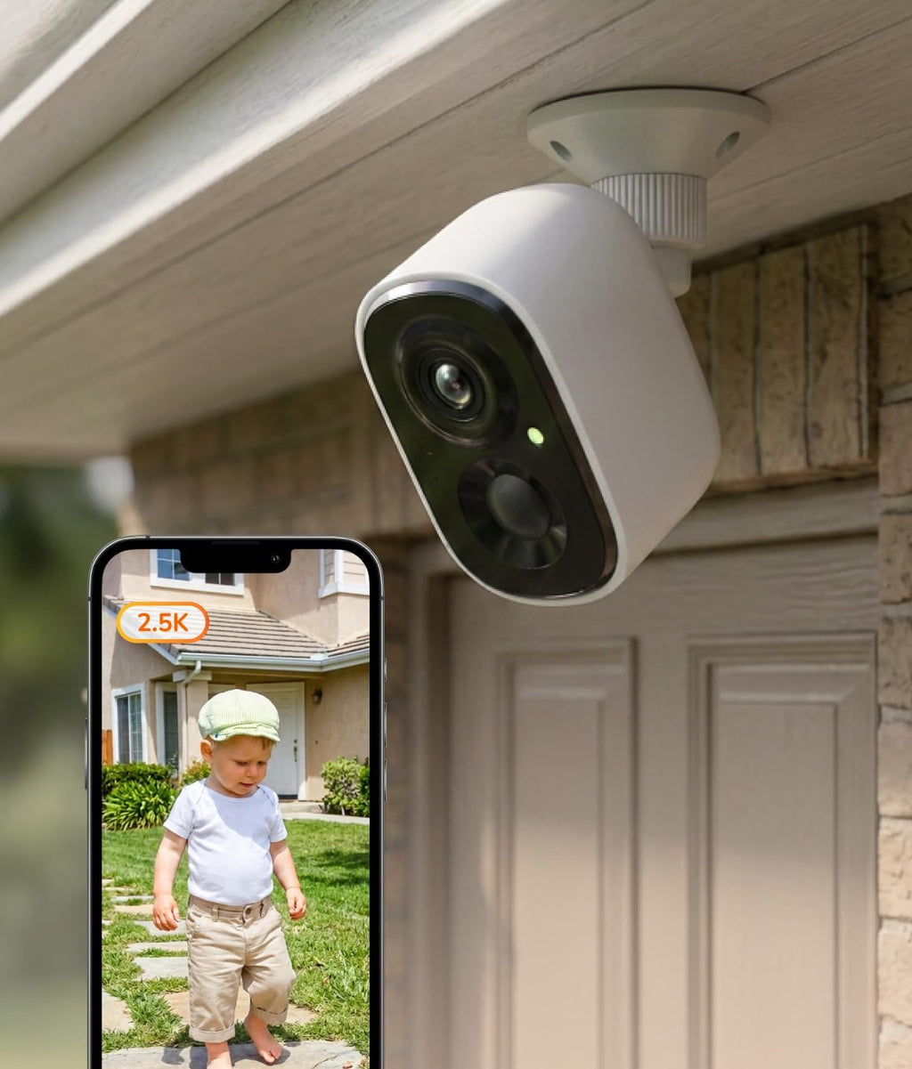 SensForge 2.5K Wireless Security Camera, Outdoor Battery Powered, 2.4GHz Wi-Fi, Magnetic, No Subscription Required, Human/Motion Detection, Color Night Vision, Spotlight, Siren, 2-Way Talk