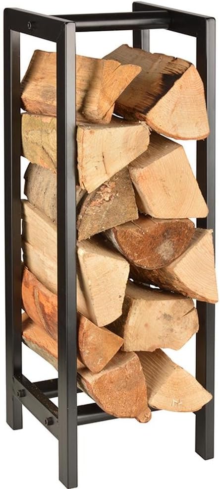 esschert design ff232 wood storage/carrier - powder coated shown in use