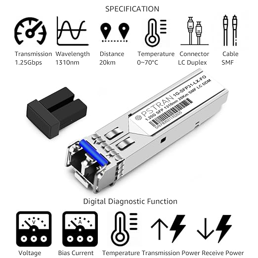 OPSTRAN 1000BASE-LX/LH SFP Optical Transceiver Module Compatible (10 Pack)