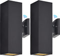 wowlite Outdoor Wall Lights Dusk to Dawn Sensor, 2700K Warm LED Up Down Sconce (2 Pack)