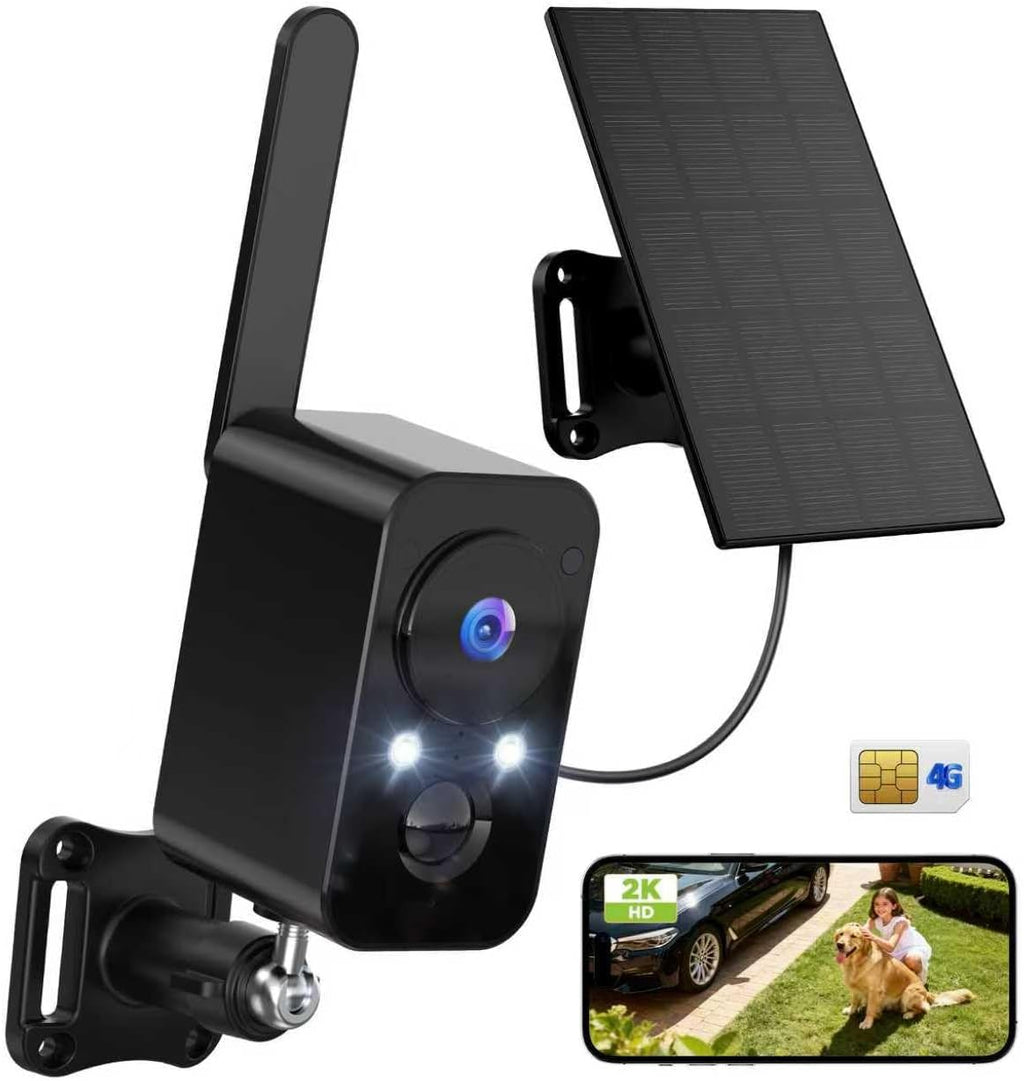 4G SIM Cellular Security Cameras Wireless Outdoor/Indoor