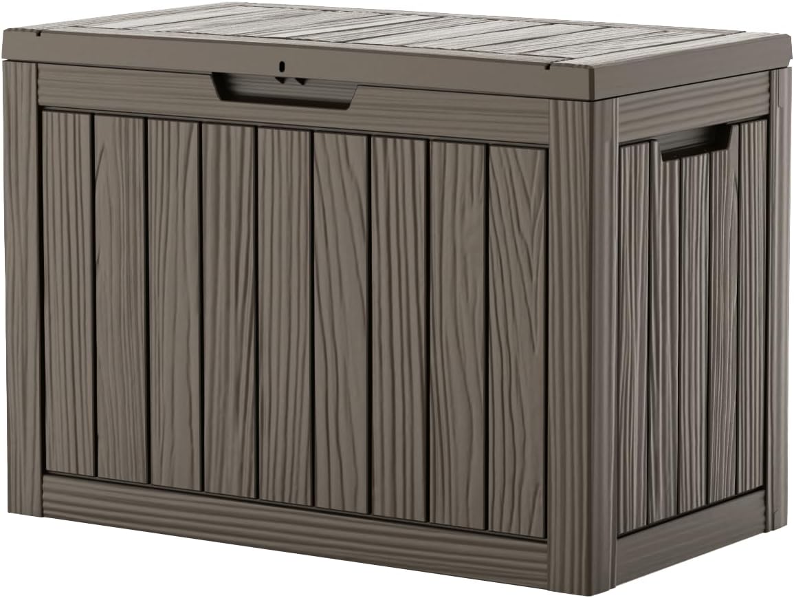 EasyUp 55 Gal Waterproof Outdoor Storage Box UV Resistant Deck Box