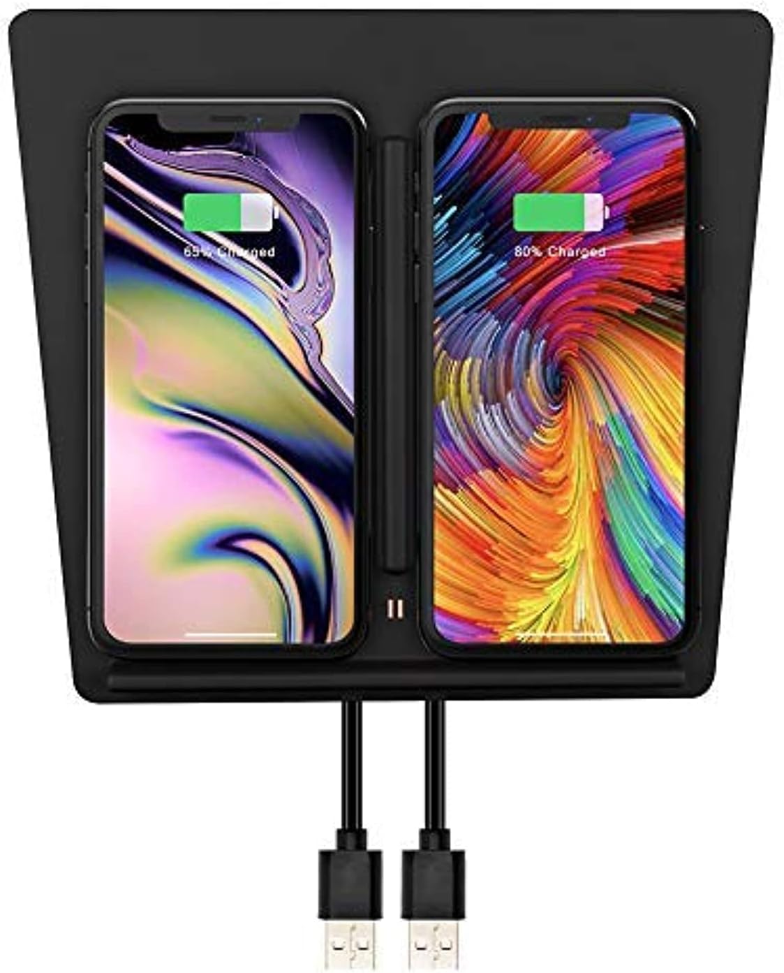 TAPTES Wireless Charger for Tesla Model 3 2017 2018 2019 2020, Dual Phone