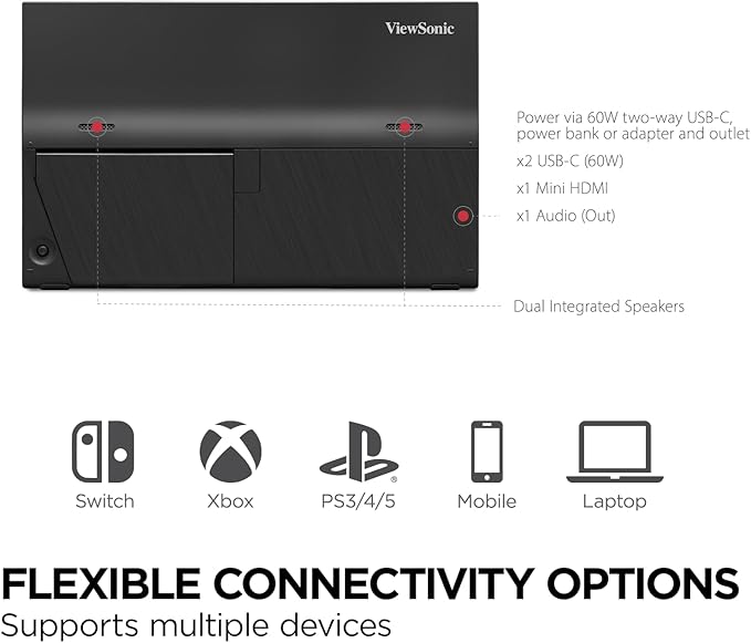 ViewSonic VX1654 16 Inch 1080p IPS Portable Gaming Monitor