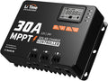 LiTime 30 Amp MPPT 12V/24V/Auto DC Input Solar Charge Controller Build-in
