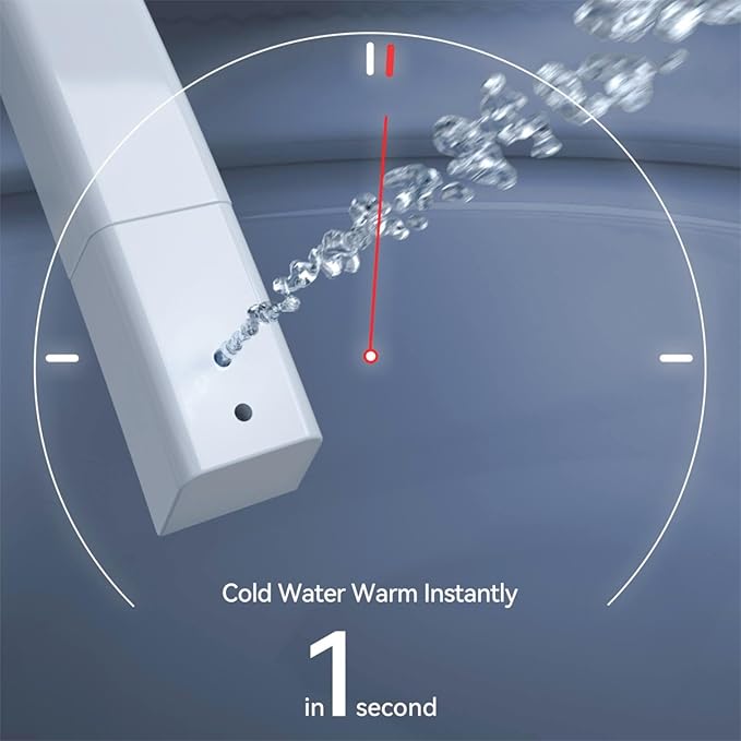 R&T V303 Auto-Open Smart Bidet Toilet Seat, Elongated Electric Bidets