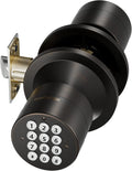 Keyless Entry Door Lock,Door Knob with Keypad，Smart Code Door Lock,Mute Mode,Passage Function, Easy to Install,Oil Rubbed Bronze