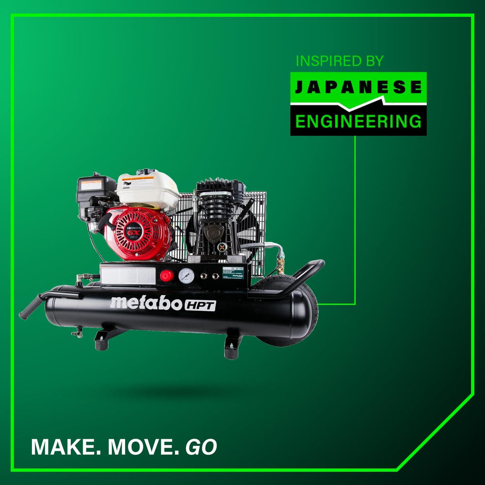 Metabo HPT Gas Powered Wheeled Air Compressor, 8 Gallon, EC2510E