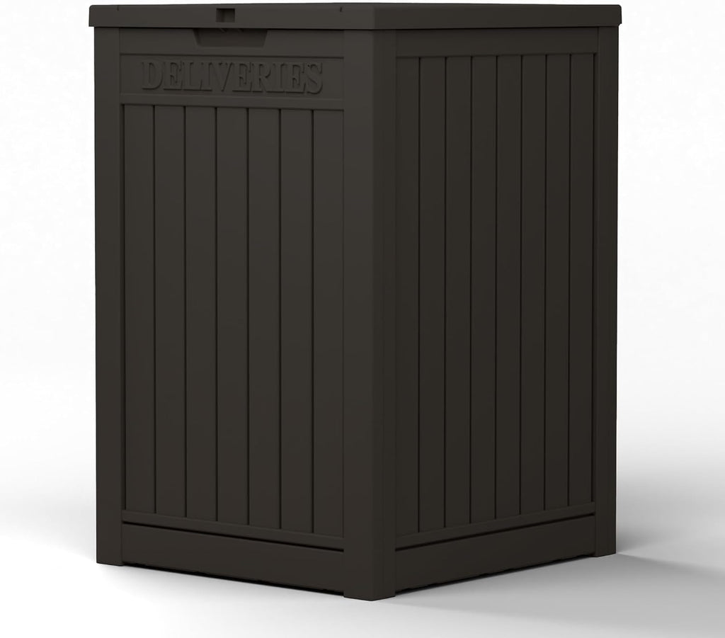 55 Gallon Package Delivery Box for Outside,Weather Resistant UV Protection Resin Outdoor Storage Parcel Box for Porches, Front Door,Balconies,Garages
