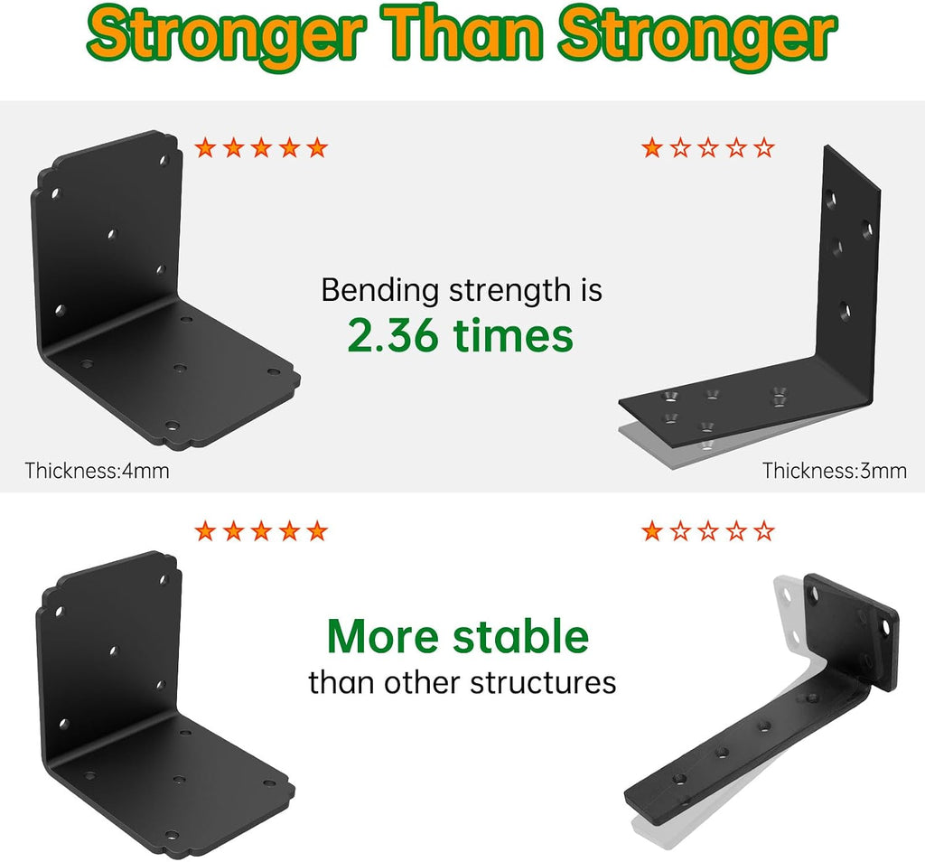 4x4x3.5 pergola brackets,heavy duty l bracket for wood showing dimensions