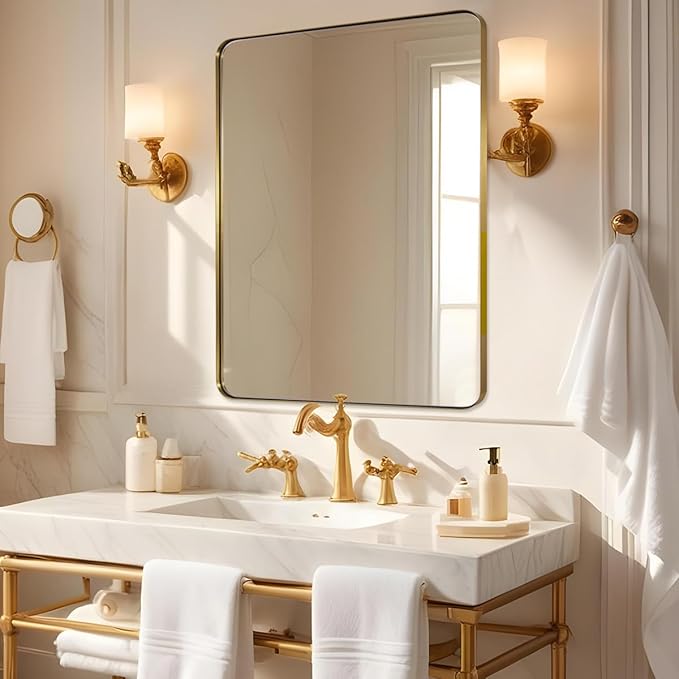 ANDY STAR Gold Bathroom Mirrors