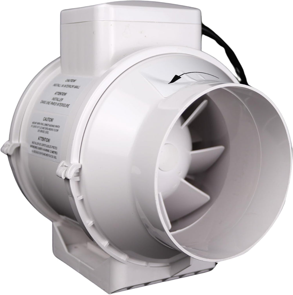 VENTS-US TT Silent 125-5" Inline Duct Fan, 199 CFM, 2-Speed Built-In Switch