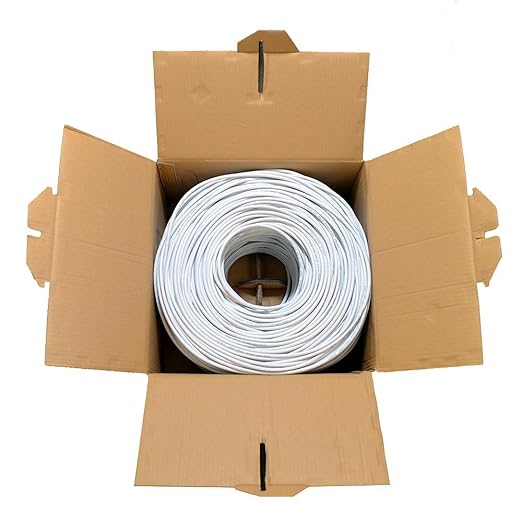 Dripstone CAT6 Ethernet Cable 1000ft Bulk Network LAN Wire 23AWG Solid CCA UTP