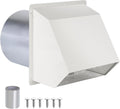 10 Inch Hooded Wall Vent with Screen and Damper, Outdoor Wall Exhaust Vent