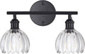 Shenmoyl Bathroom Light Fixtures, 2-Light Black Vanity Wall Light Over Mirror