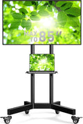 Perlegear Rolling TV Stand, Mobile TV Stand on Wheels