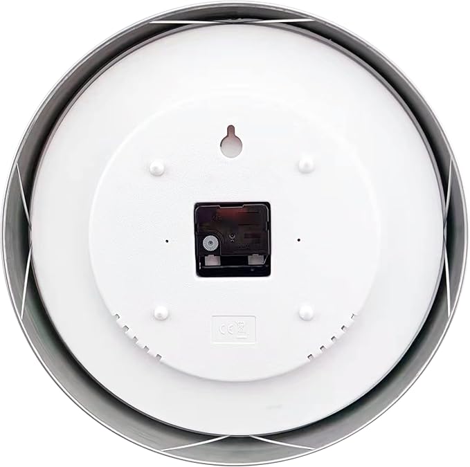 HITO 14" Silent Wall Clock Battery Operated Non Ticking Sweep Movement Glass