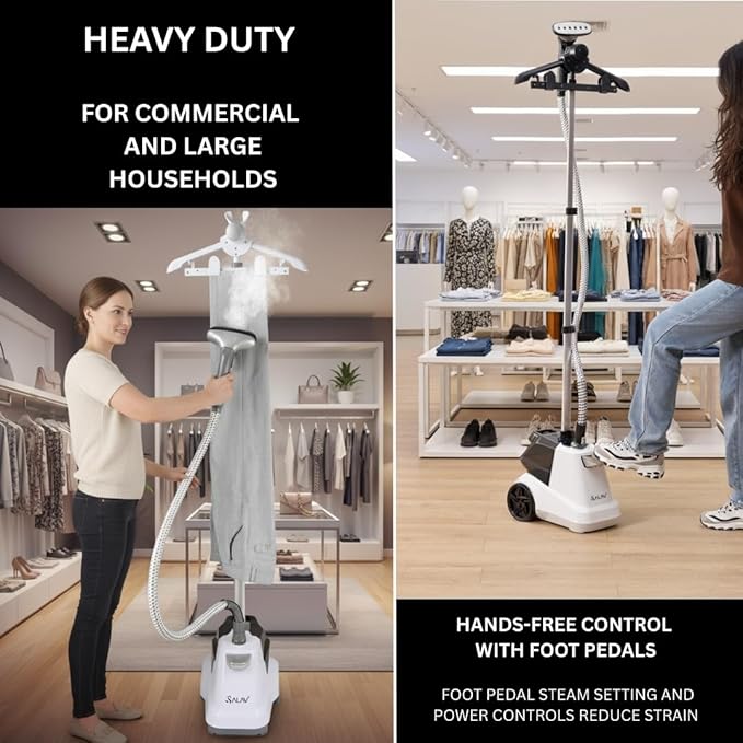 SALAV Heavy Duty Commercial Full-Size Garment Steamer