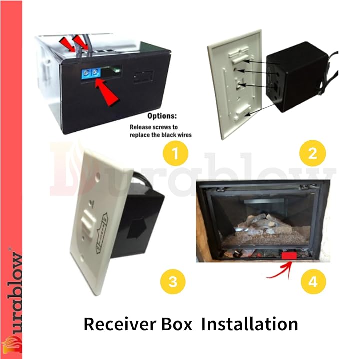 Durablow TL1003 On/Off Gas Fireplace Remote Control Kit + Thermostat + Timer